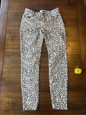 Leopard Print Skinny Jeans - Tan/Black